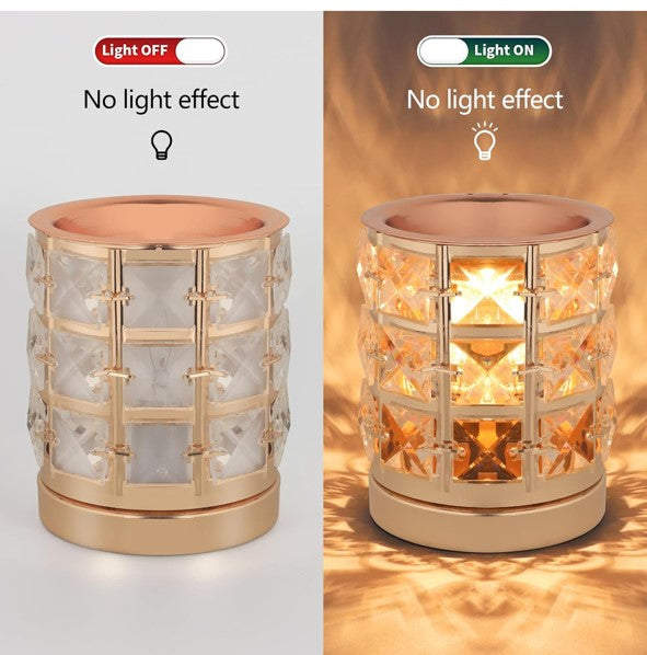 Gold Crystal Wax Melt Warmer - Metal Wax Melt Warmer for Home or Office (NEW)