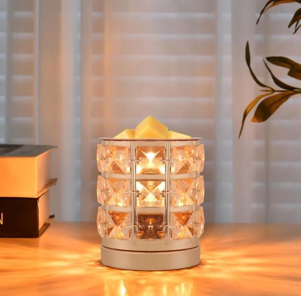 Gold Crystal Wax Melt Warmer - Metal Wax Melt Warmer for Home or Office (NEW)