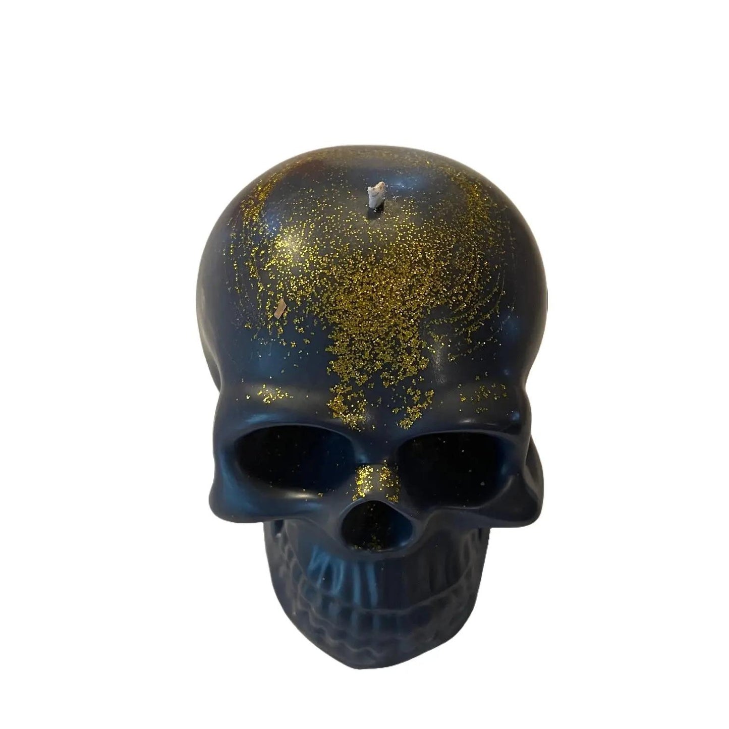 Skull Candle - Black - Butterscotch & Bourbon Scented Soy Mold Candle (NEW)