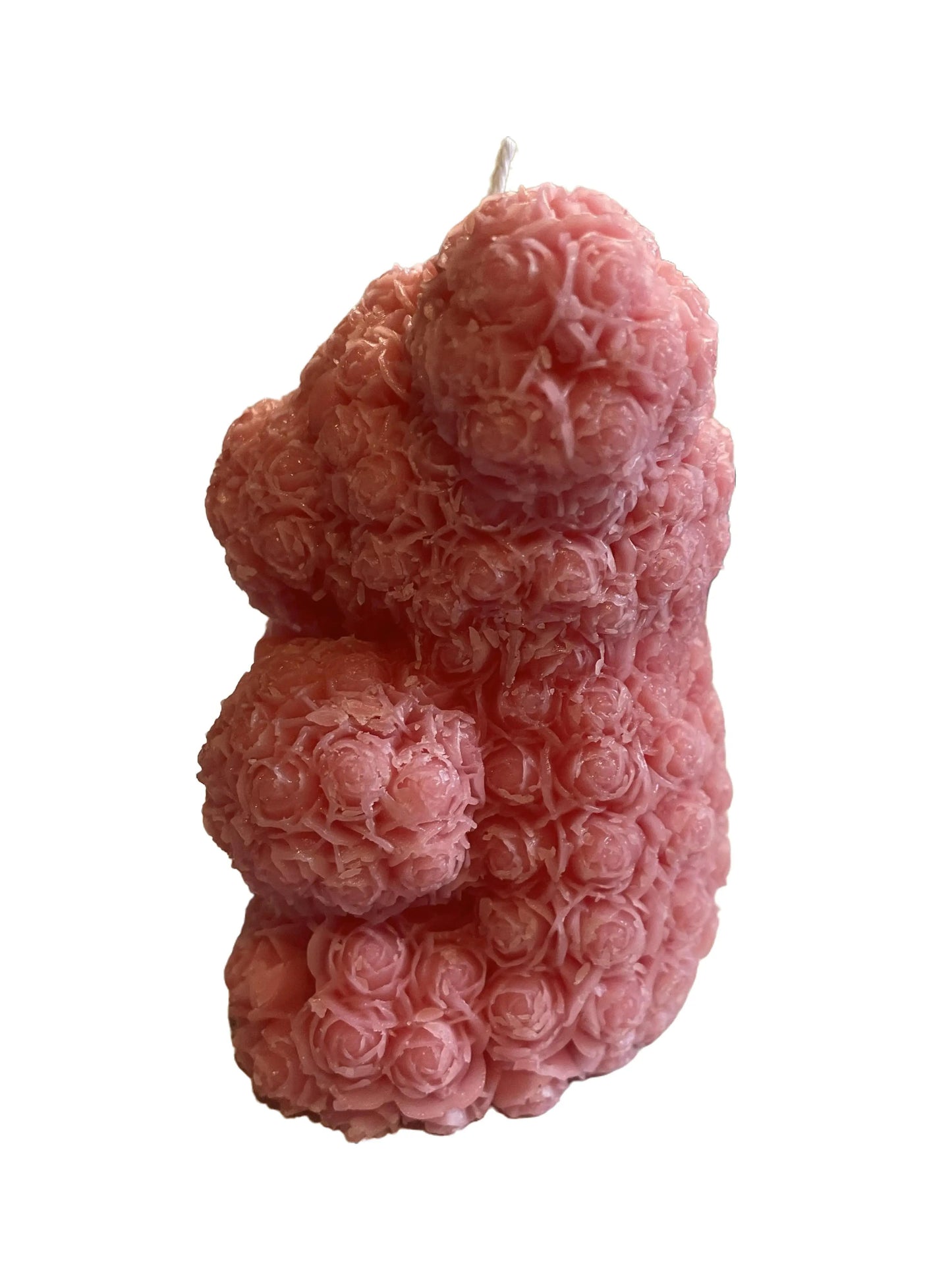 Valentines Teddy Bear Candle - Champagne Toast (Pink) (NEW)...Sweet, bubbly, and irresistibly cute — like celebrating love with a sparkle and a smile.