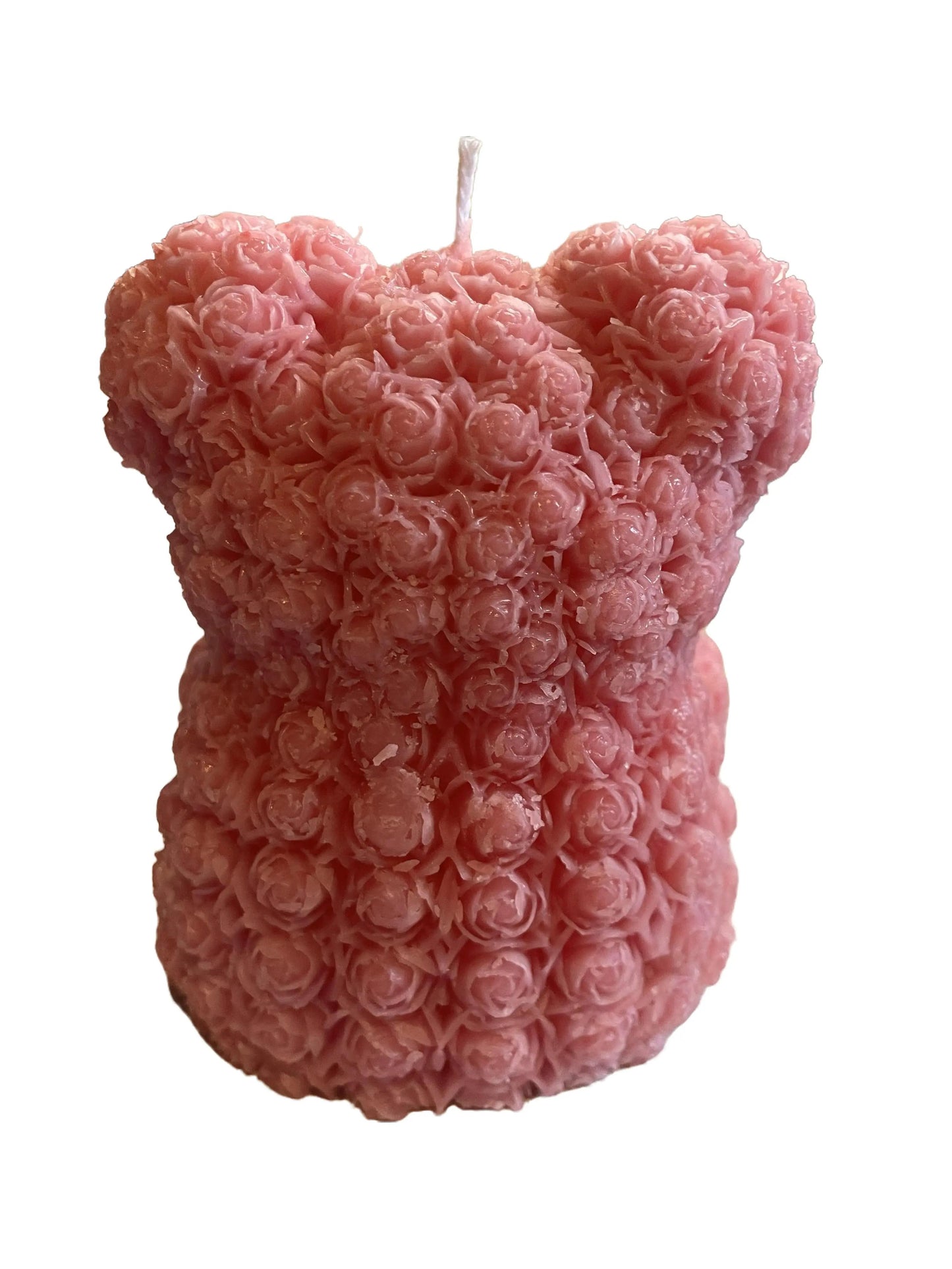 Valentines Teddy Bear Candle - Champagne Toast (Pink) (NEW)...Sweet, bubbly, and irresistibly cute — like celebrating love with a sparkle and a smile.
