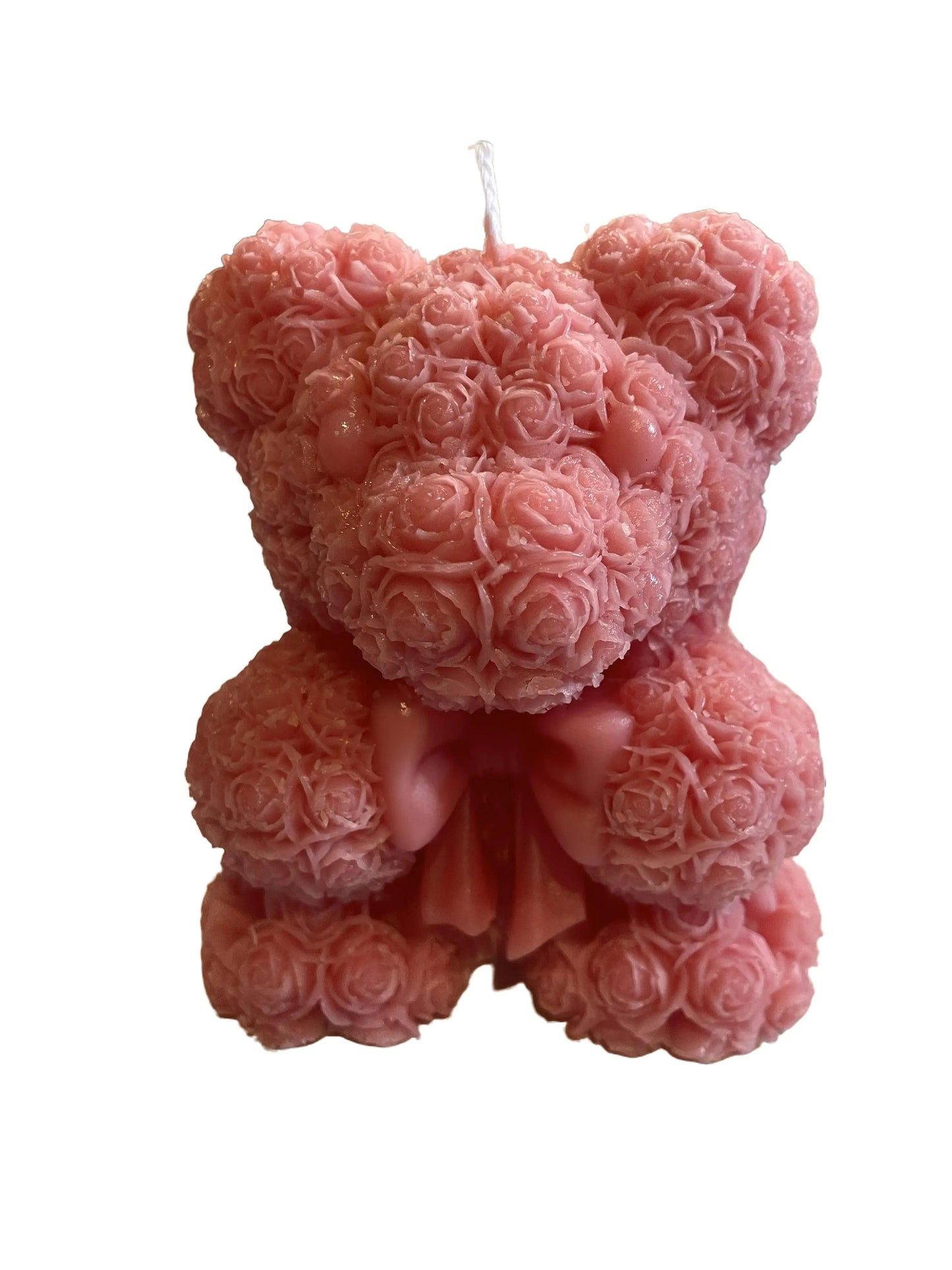 Valentines Teddy Bear Candle - Champagne Toast (Pink) (NEW)...Sweet, bubbly, and irresistibly cute — like celebrating love with a sparkle and a smile.
