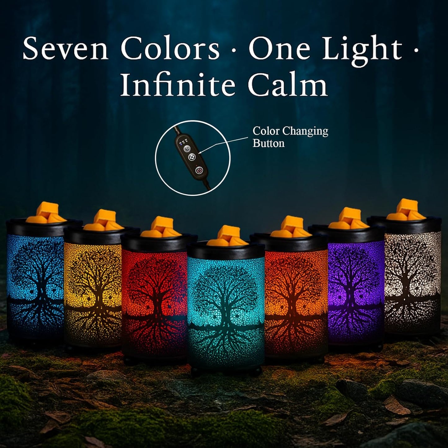 Tree of Life Color Changing Wax Warmer (NEW)...Meaningful, calming, and beautifully radiant — like warm light glowing through the Tree of Life.