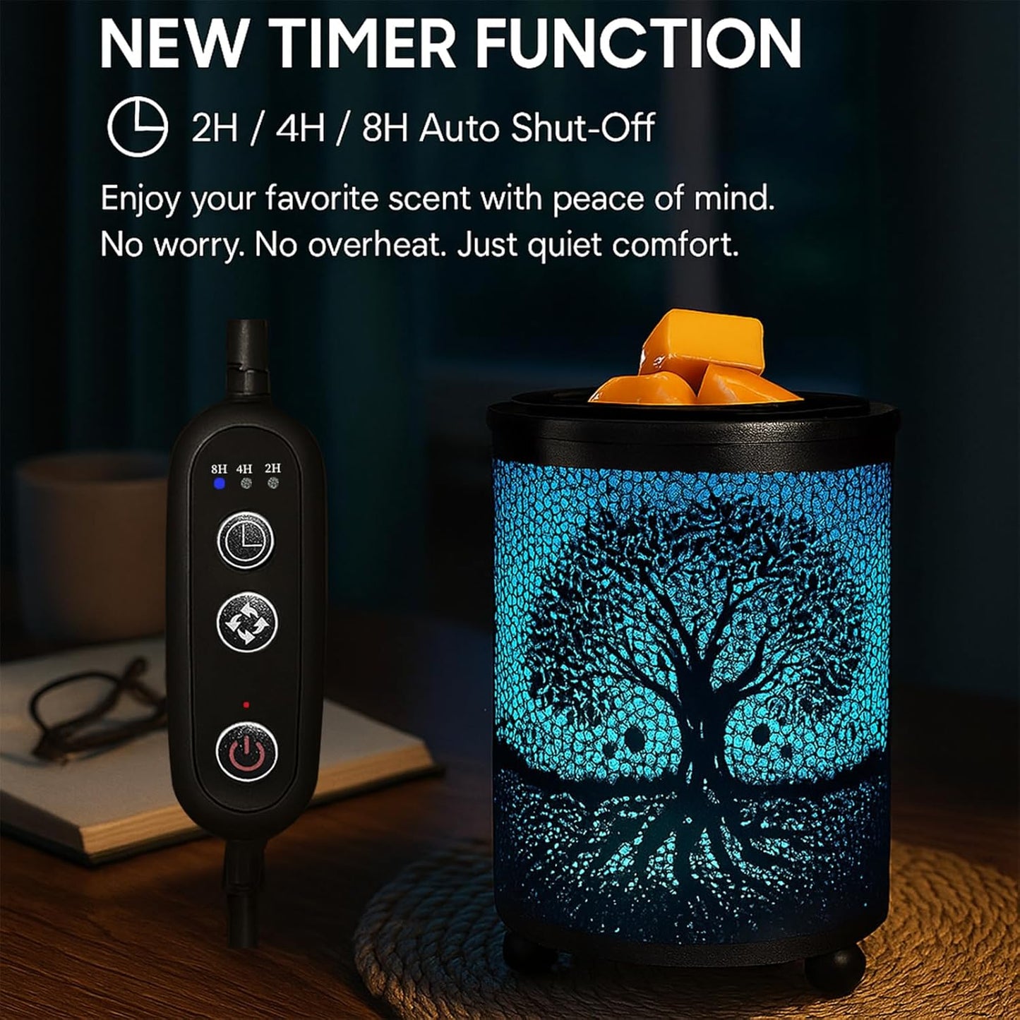 Tree of Life Color Changing Wax Warmer (NEW)...Meaningful, calming, and beautifully radiant — like warm light glowing through the Tree of Life.