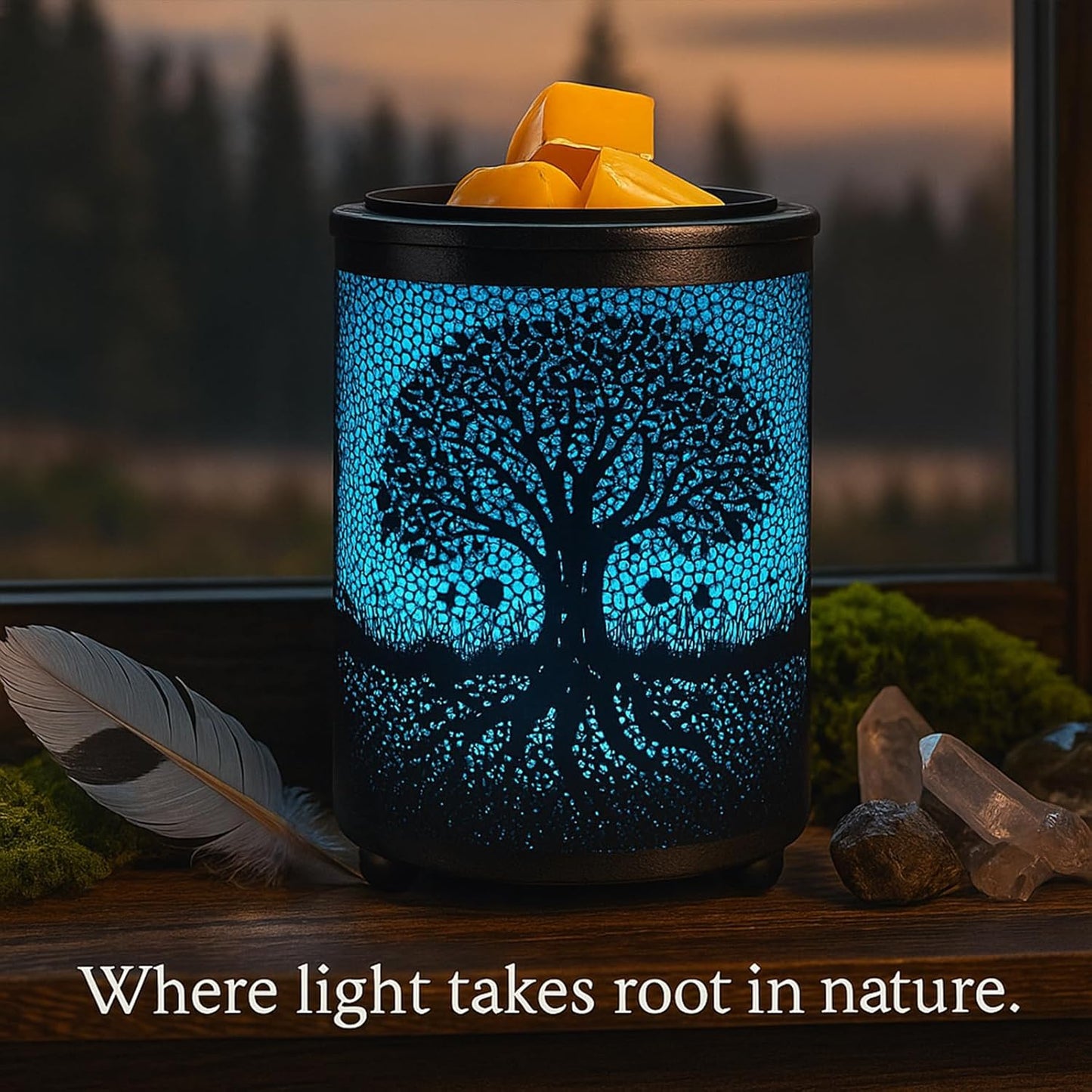 Tree of Life Color Changing Wax Warmer (NEW)...Meaningful, calming, and beautifully radiant — like warm light glowing through the Tree of Life.